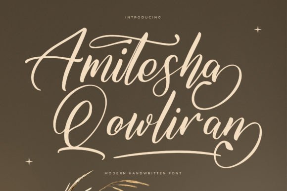 Amitesha Qowliran: A Script Font That Breathes Quiet Confidence