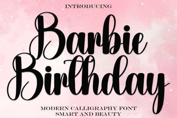 Barbie Birthday Font: Elegant Handwritten Charm for Makers