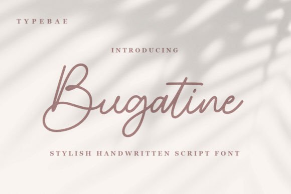 Bugatine: A Refined Handwritten Script Font for Brand Identity