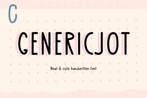 Genericjot: A Handwritten Font That Makes Your Brand Feel Thoughtful