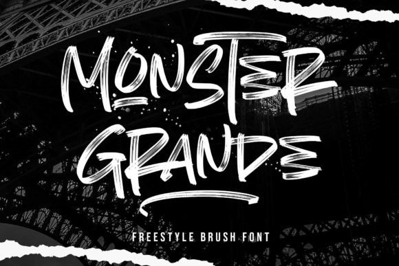 Monster Grande: A Bold, Hand-Drawn Typeface for Handmade Brands