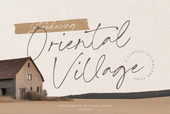 Oriental Village: A Premium Script Font for Elegant Branding
