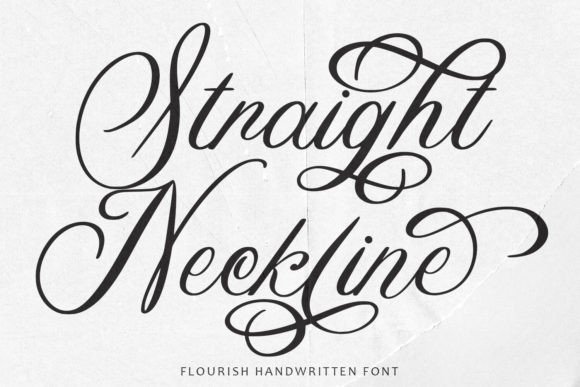 Straight Neckline Font: A Delicate Script for Digital Branding