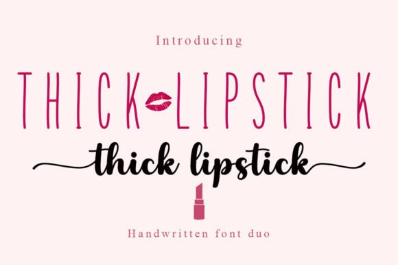 Thick Lipstik Duo: A Script Font for Bold Digital Branding