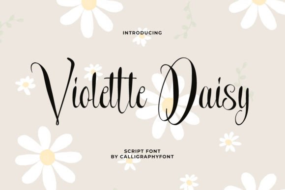 Violette Daisy: A Polished Script Font for Real Small Business Branding